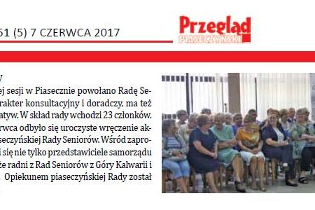 Media o Piaseczyńskiej Radzie Seniorów